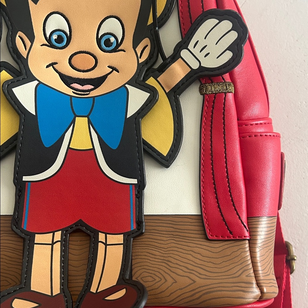 Disney LoungeFly Pinocchio Character Backpack - Picture 3 of 9